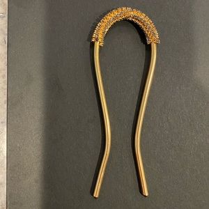 Gold and Rhinestone Colette Malouf hair pin